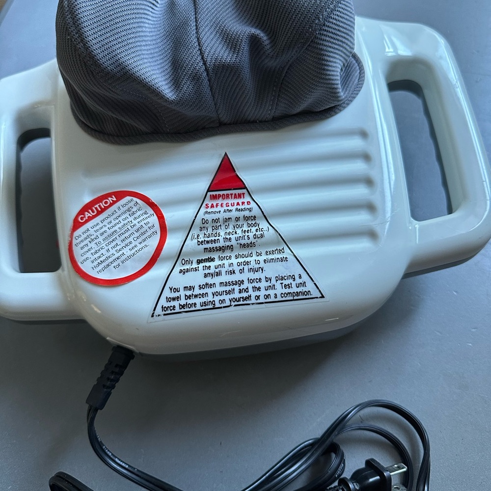 Homedics Ergonomic White and Gray Massager